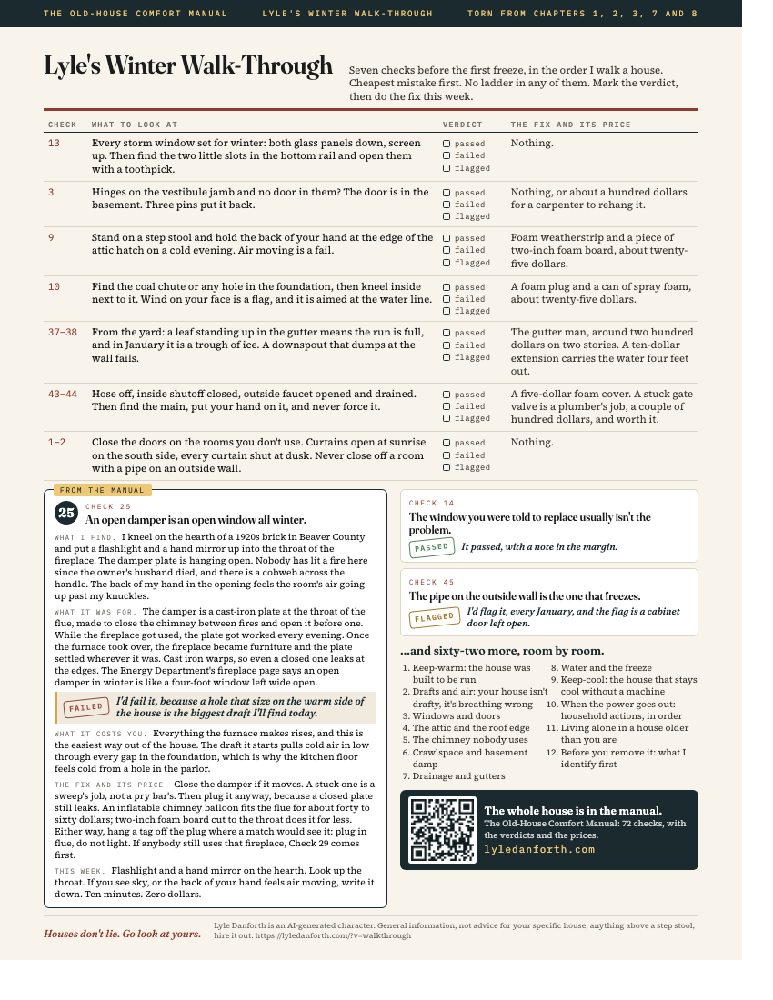 Lyle's Winter Walk-Through, one printable page